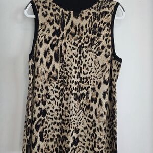 Chico's Black and Brown Knit Sweater